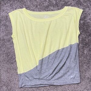 Nike Dri-Fit size small‎ Women's Yellow and Gray Top